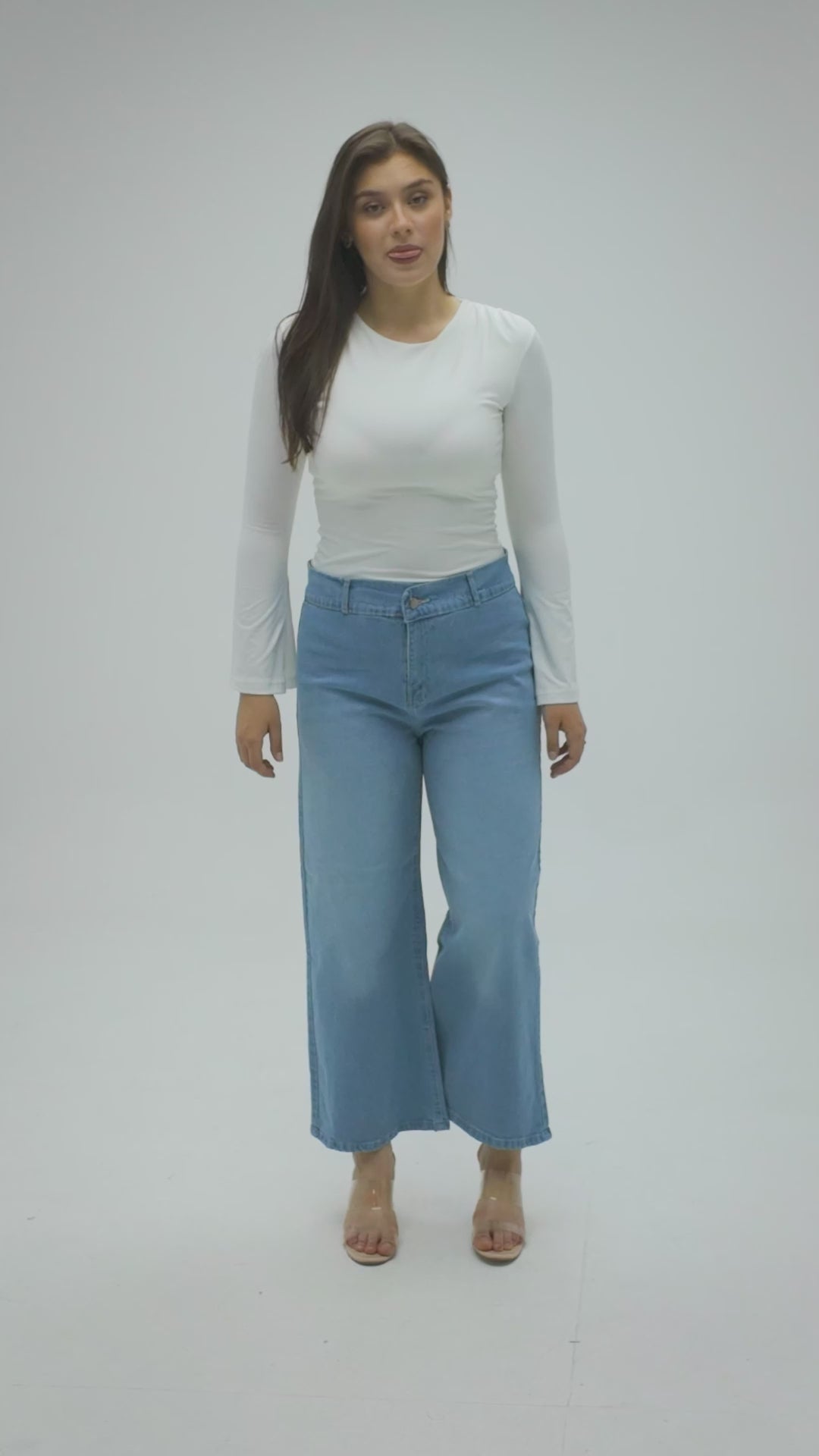Owluxe Wide-Leg — Sky (Cropped)
