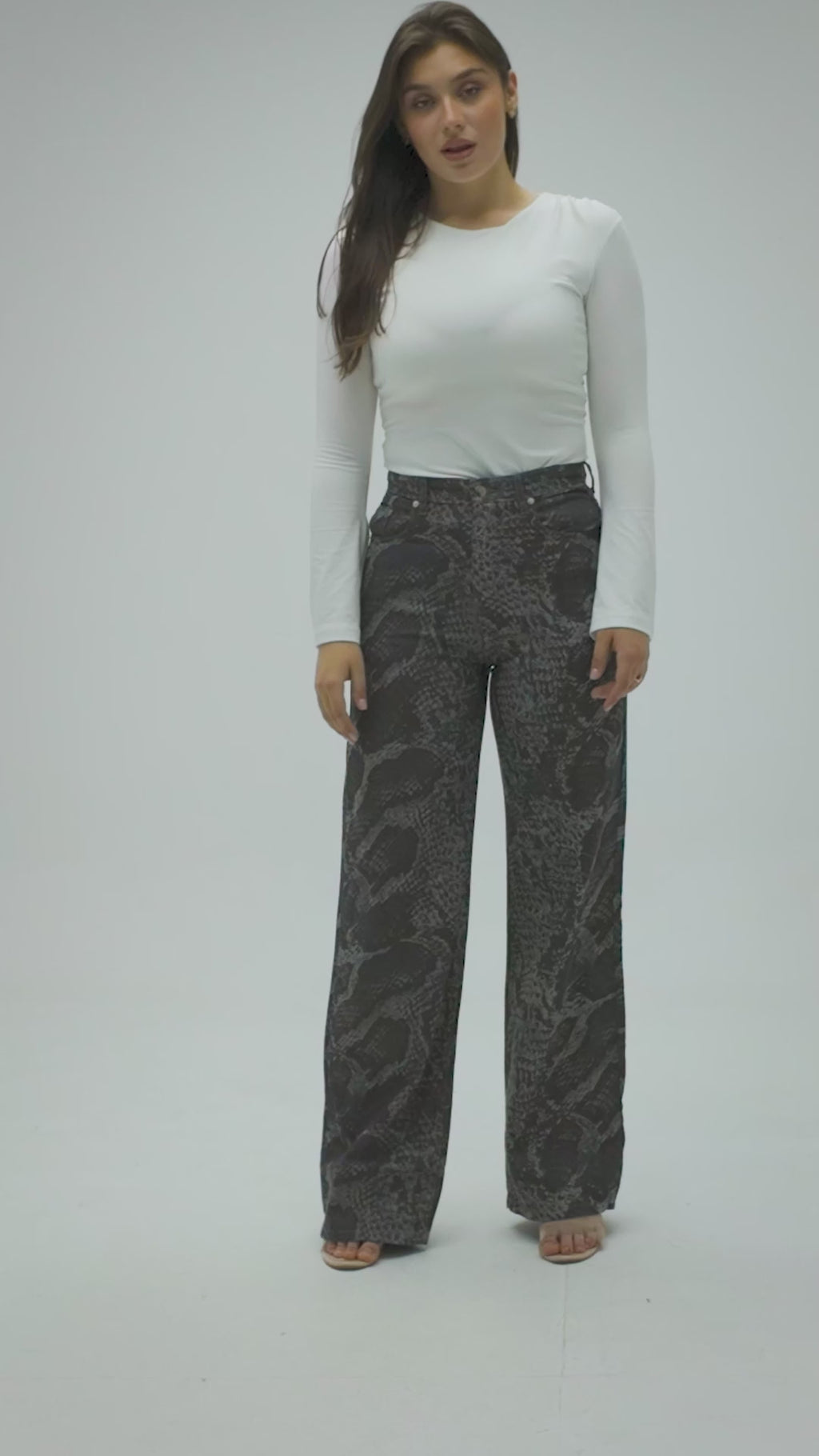 Owluxe Wide-Leg — Python Print