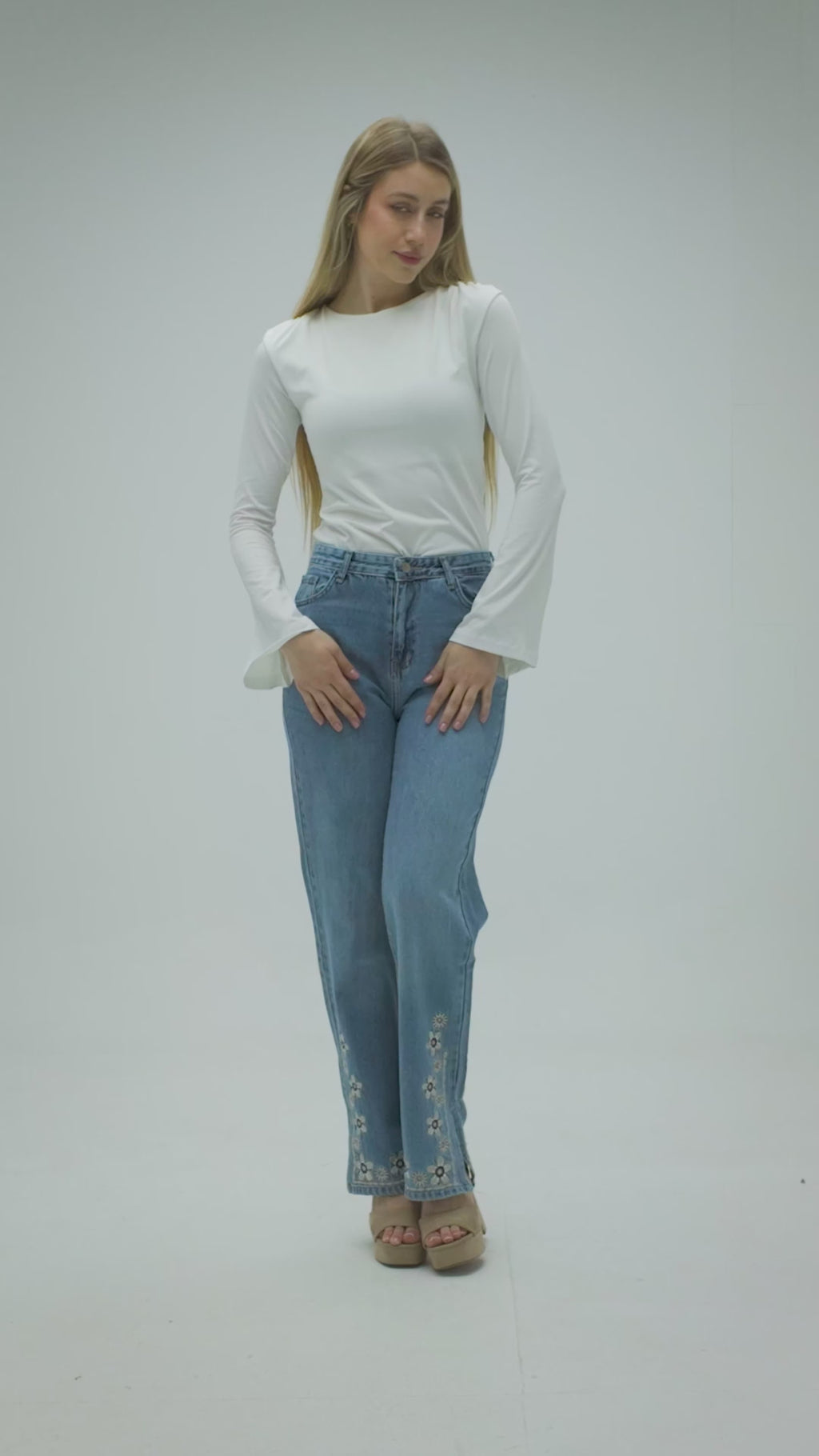 Owluxe Wide-Leg Denim – Midnight